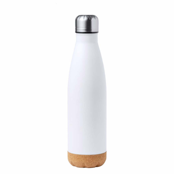 Borraccia 750 ml in acciaio con base in sughero naturale