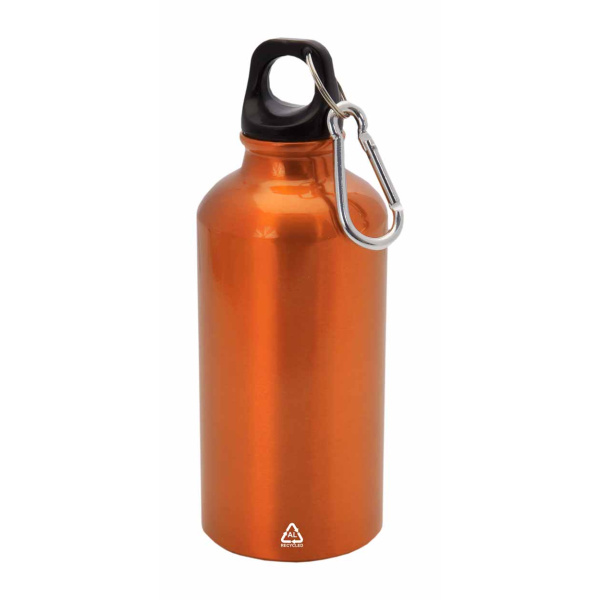 Borraccia in alluminio 400 ml con moschettone riciclato