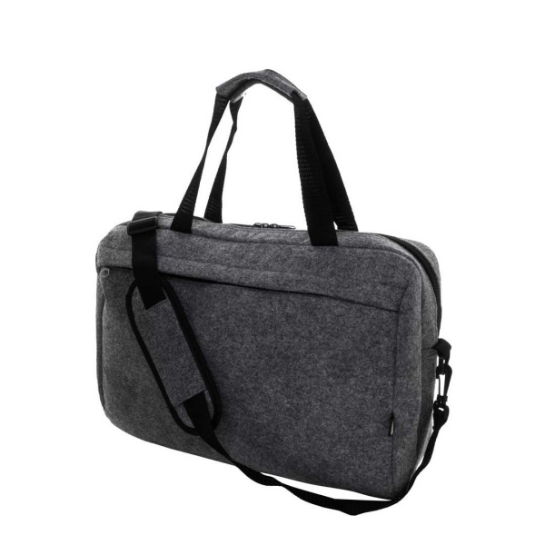 Borsa portadocumenti in feltro RPET con tasca per laptop da 15"