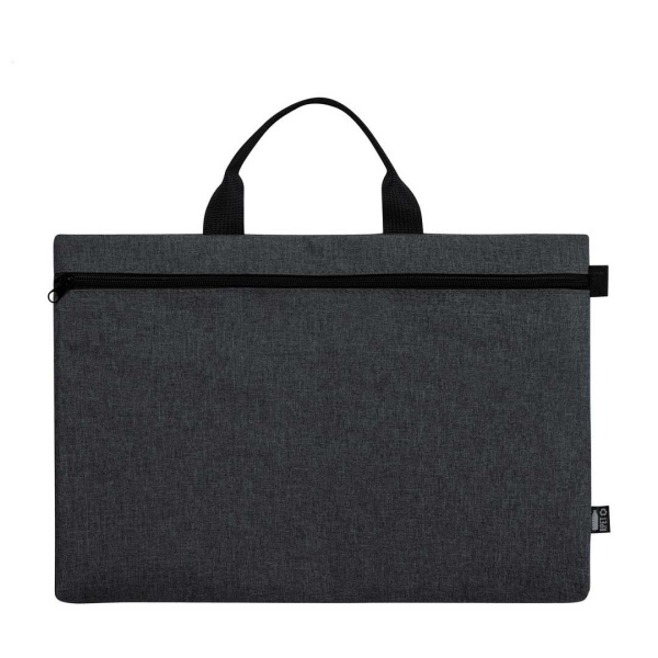 Borsa portadocumenti in poliestere RPET con zip