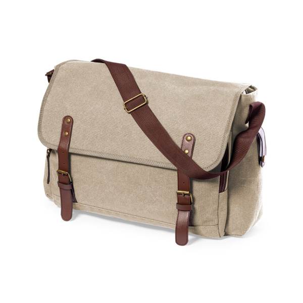 Borsa tracolla in tela con logo