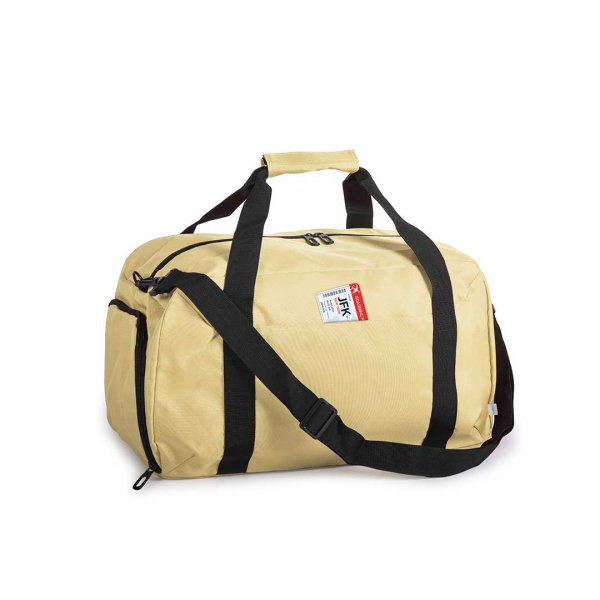 Borsa da viaggio Rpet beige con tasca portascarpe