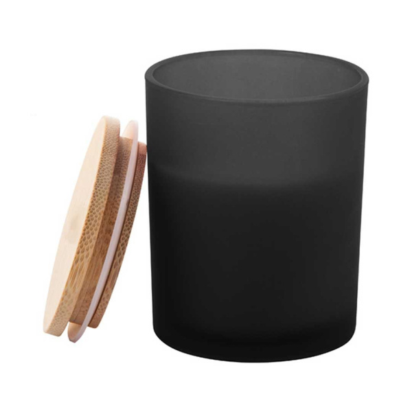 Candela 200gr con coperchio in bambù in 4 fragranze