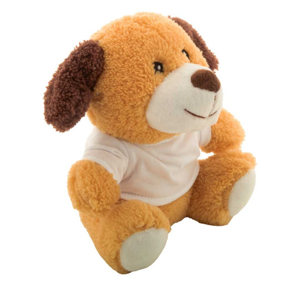 Cane di peluche con maglia bianca da personalizzare