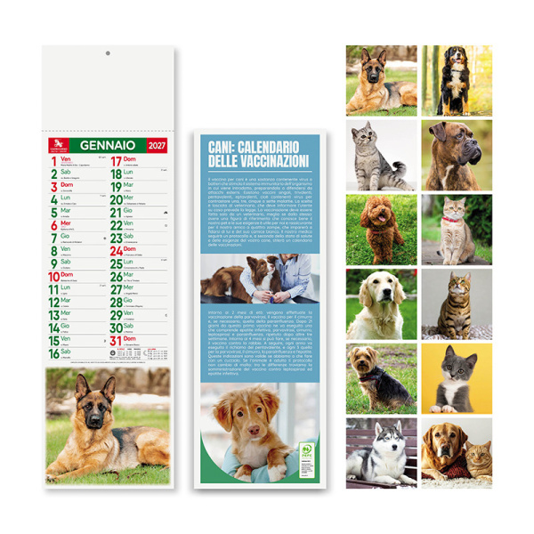 Calendario silhouette cani e gatti con logo