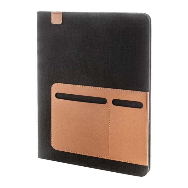 Cartella portadocumenti A4 in canvas e pelle riciclata