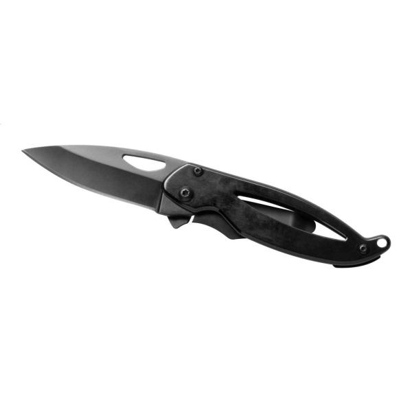 Coltello tascabile con manico colorato e lama nera