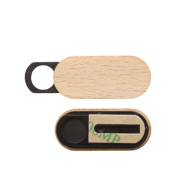 Copri webcam con rivestimento in legno