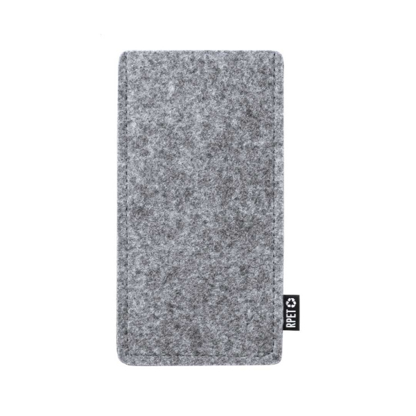 Custodia per occhiali da sole in feltro RPET con etichetta