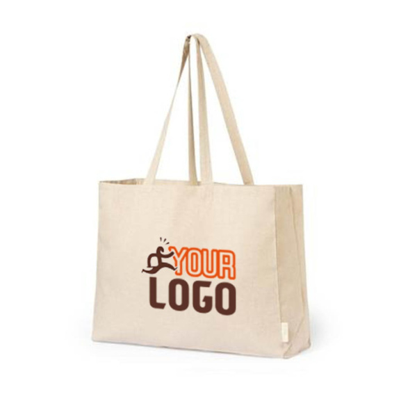 Shopper in cotone bio con soffietto 220gr