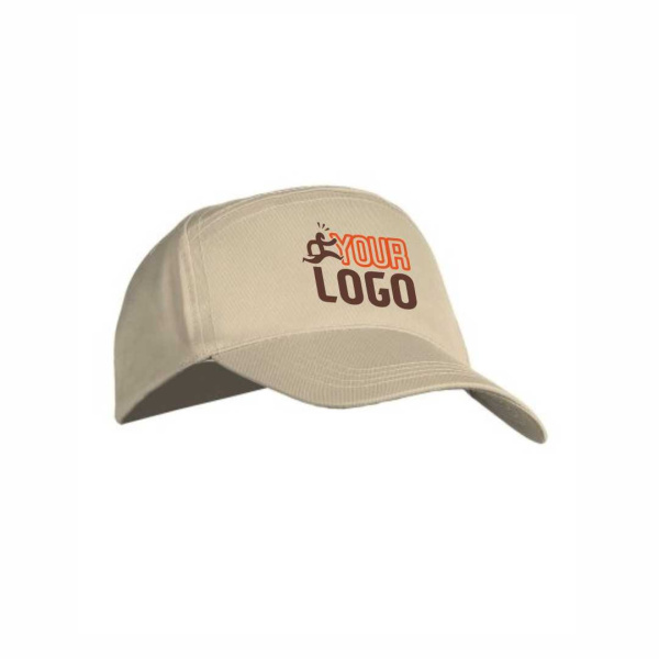 Cappellino 7 pannelli in cotone con chiusura velcro
