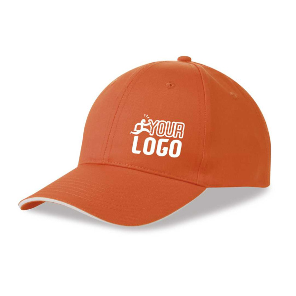 Cappellino 6 pannelli sandwich poliestere cotone