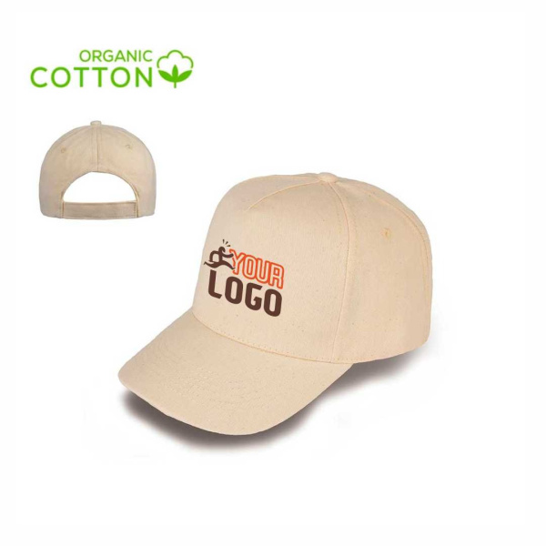 Cappellino golf 5 pannelli in cotone organico