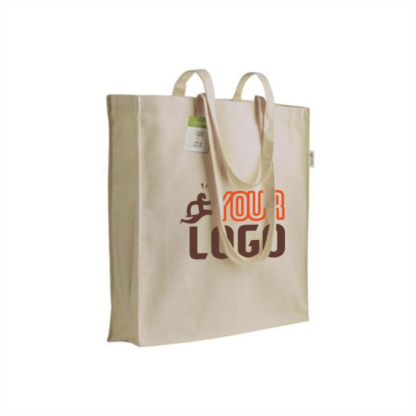 Shopper personalizzate in cotone resistente | 150 g | 38 x 42 + 8 cm