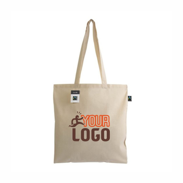 Shopper fairtrade in cotone con soffietto 8 cm | 140gr