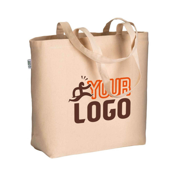 Shopper in cotone biologico con manici lunghi 220 g