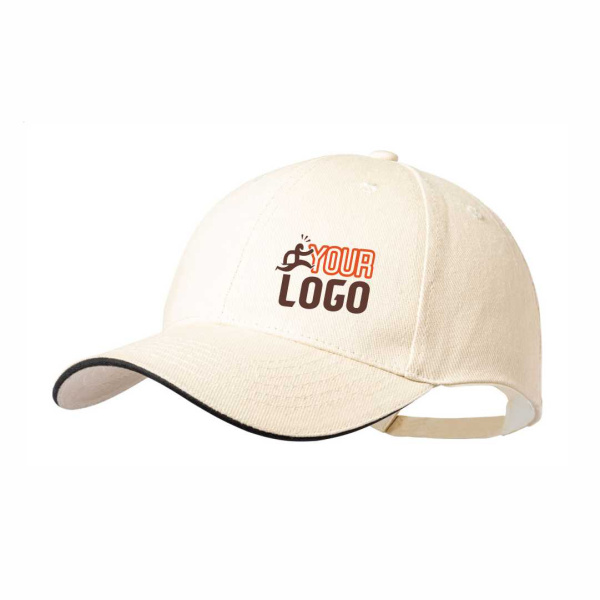 Cappellino 6 pannelli in cotone spazzolato con fibbia