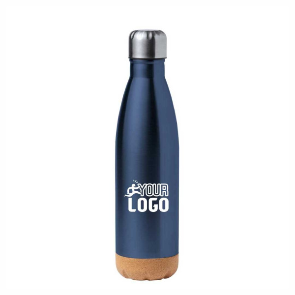Borraccia 750 ml in acciaio con base in sughero naturale