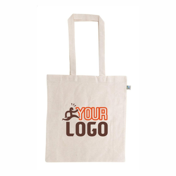 Shopper in cotone Fairtrade con manici lunghi riutilizzabile