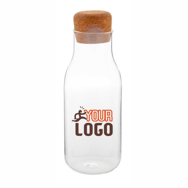 Caraffa in vetro borosilicato 600 ml con tappo sughero