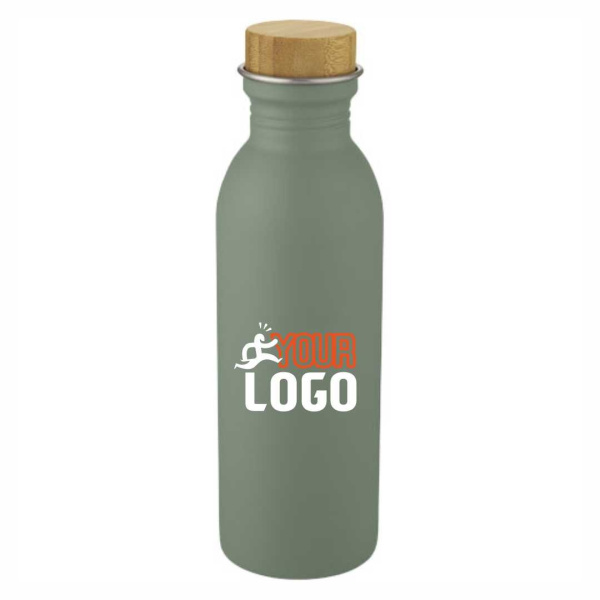 Borraccia 650 ml in acciaio con tappo in bambu