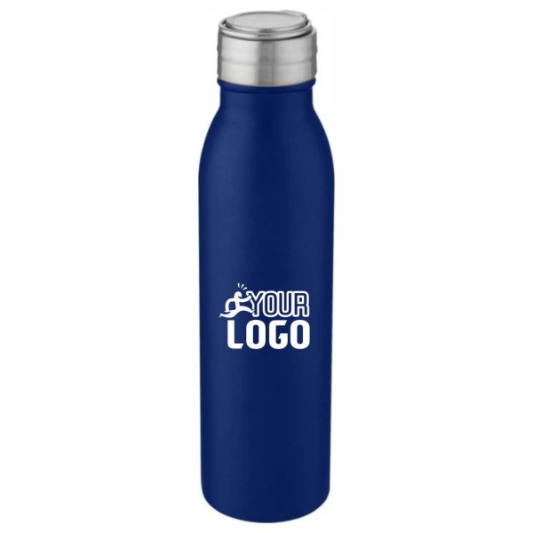 Borraccia sportiva 700 ml in Acciaio con anello in metallo