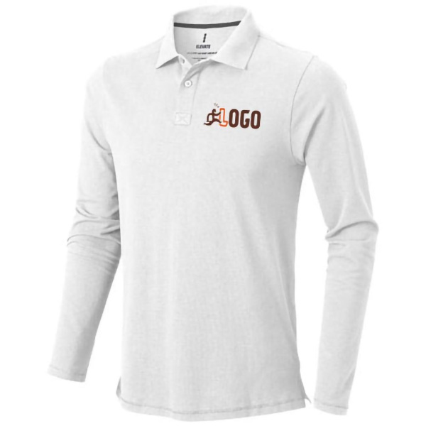Polo personalizzata a manica lunga da uomo