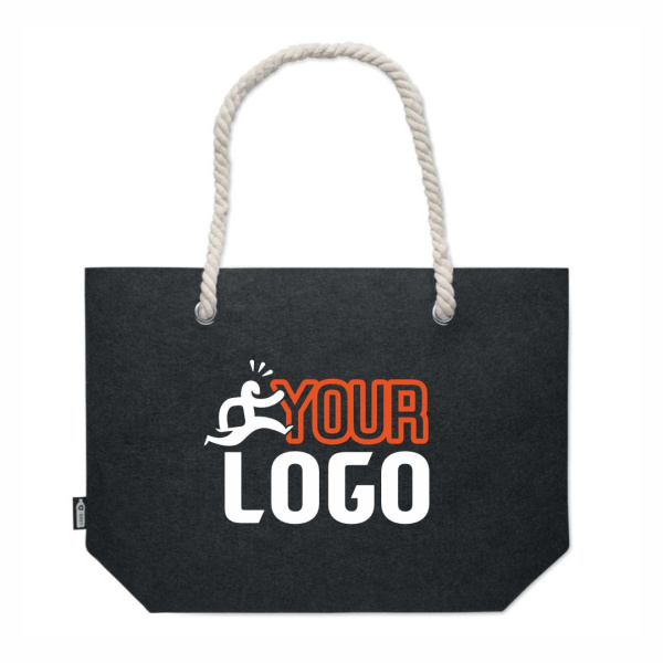 Shopper in feltro RPET con manici in corda