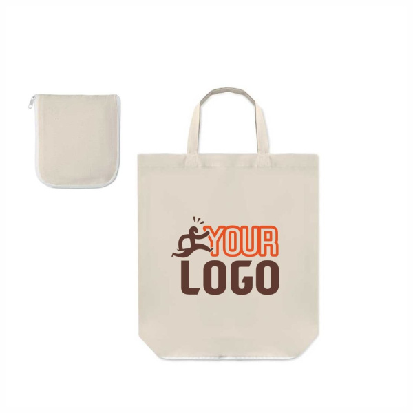 Shopper richiudibile in cotone con manici corti 100gr