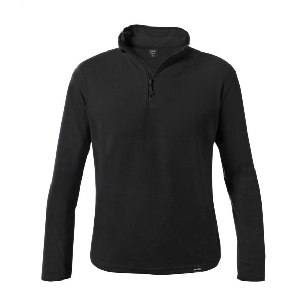 Giacca in micropile RPET con mezza zip e finitura anti-pilling