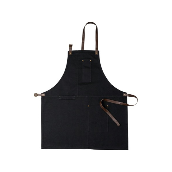 Grembiule con cinturini in similpelle