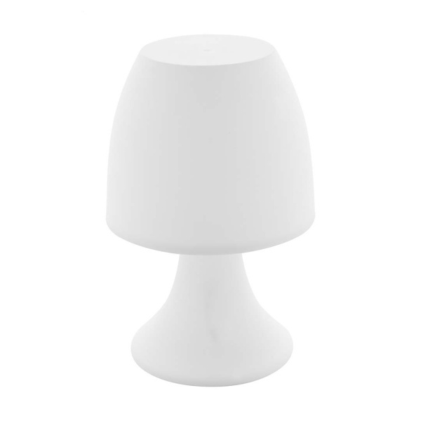 Lampada da tavolo LED bianca in plastica