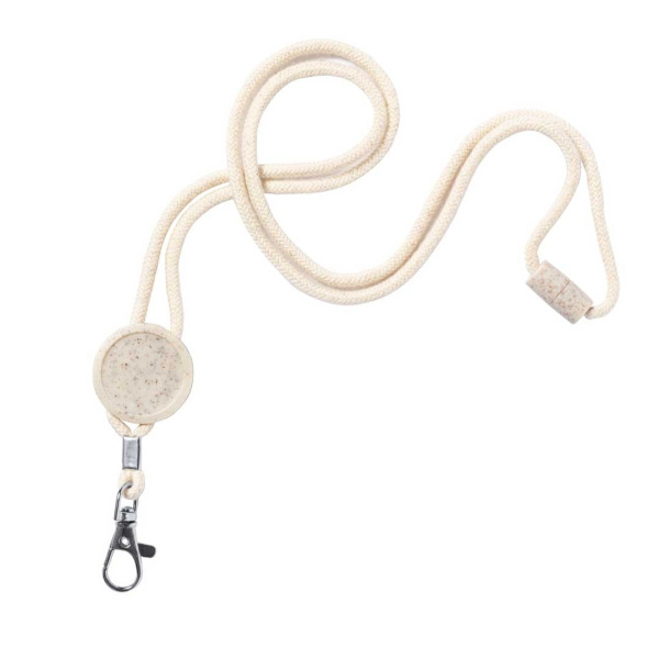 Lanyard in cotone e fibra di grano