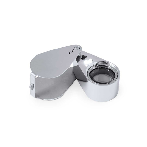Lente d'ingrandimento pieghevole 30x con luci LED