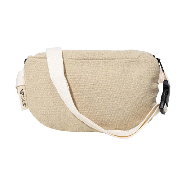 Marsupio in cotone e poliestere riciclato con zip