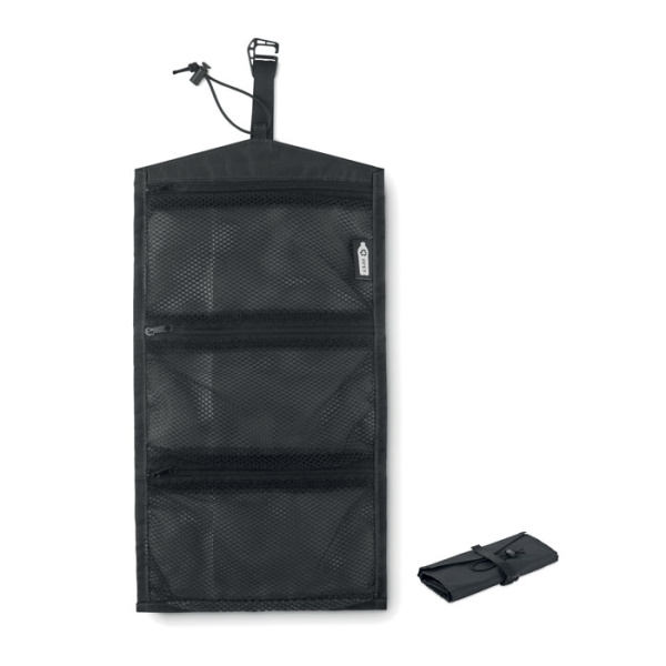 Organizer cavi in RPET con 3 scomparti e zip