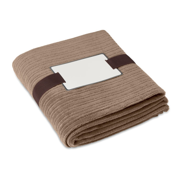 Coperta promozionale in pile 240 gr con nastro