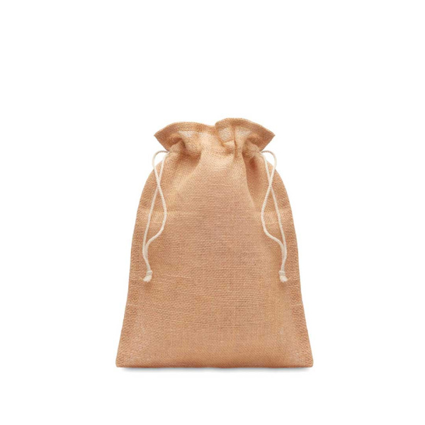 Sacca media in juta con cordino | 25x32 cm