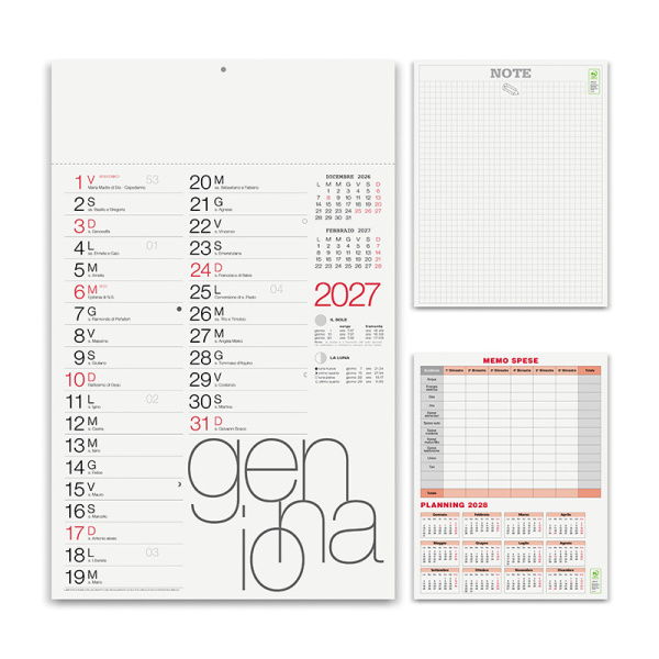 Calendario olandese mensile moderno | 30x47cm
