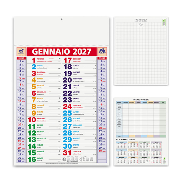 Calendario olandese multicolor | 30x47cm