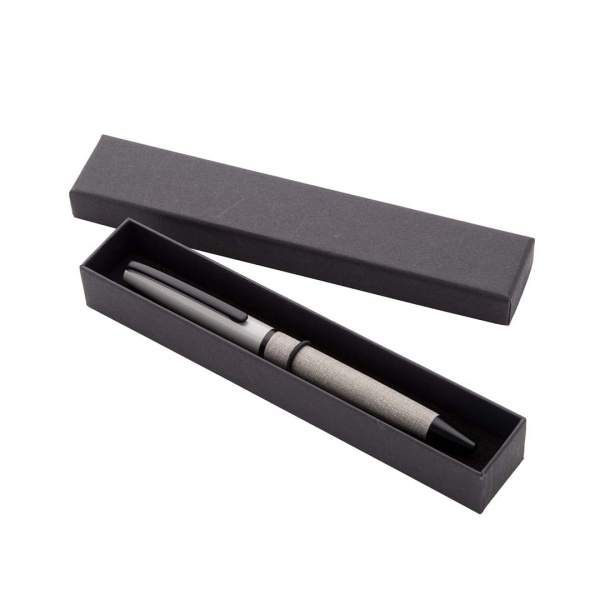 Penna a sfera in metallo con rivestimento in pelle PU