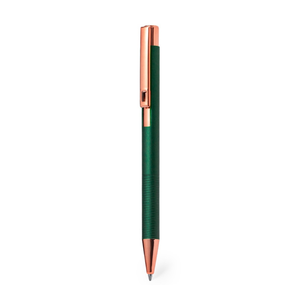 Penna in alluminio opaco e dettagli in rame