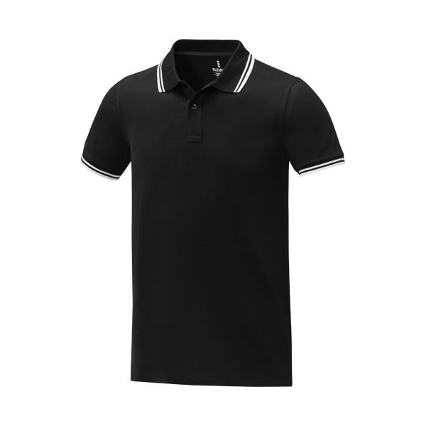 Polo uomo a manica corta con profili colorati