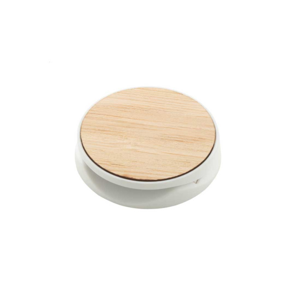 Pop socket con rivestimento in bambù e base autoadesiva