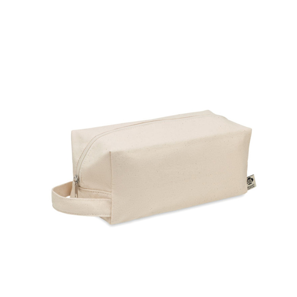 Borsa cosmetica in tela organica con fodera 220gr