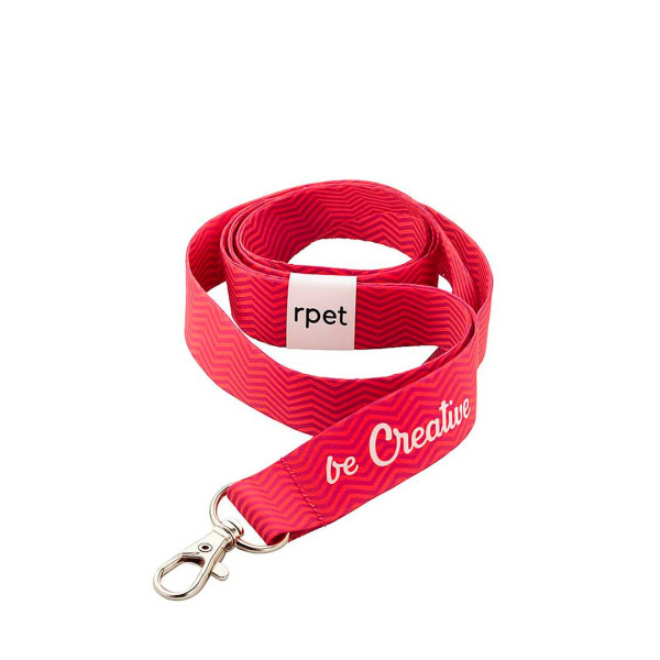 Lanyard RPET personalizzabile con stampa su entrambi i lati 20mm
