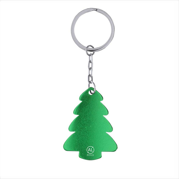 Portachiavi albero di natale in alluminio riciclato