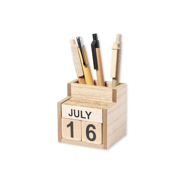 Calendario perpetuo e porta penne