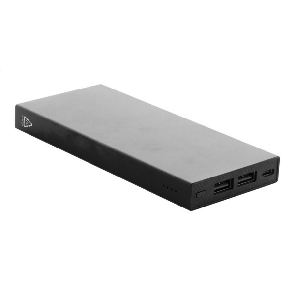 Power bank in alluminio riciclato, 10000 mAh, 2 USB e 1 USB-C