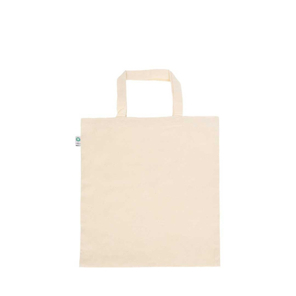 Shopper in cotone organico manici corti | 38 x 42 cm | 140 g